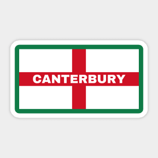 Canterbury City in English Flag Sticker